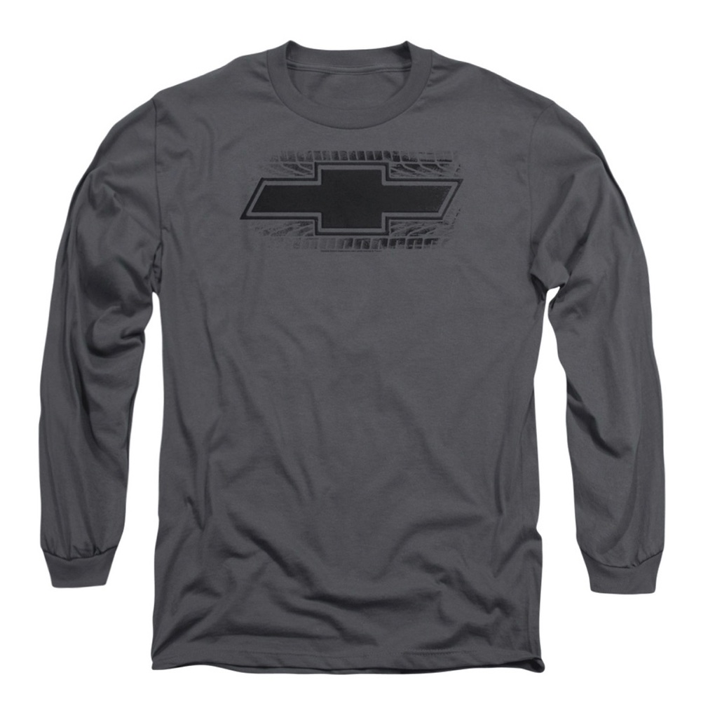 NWOT Gray Chevrolet Tire Tread Long Sleeve T-Shirt